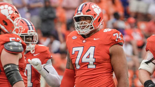 Clemson offensive lineman Brayden Jacobs.