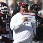 Texas A&M coach Mike Elkko.